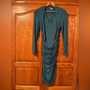 VENUS Teal Long Sleeve Dress